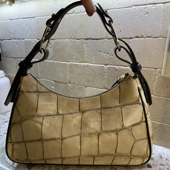 Dooney & Bourke Croco leather Large Hobo - Taupe - Picture 4 of 14